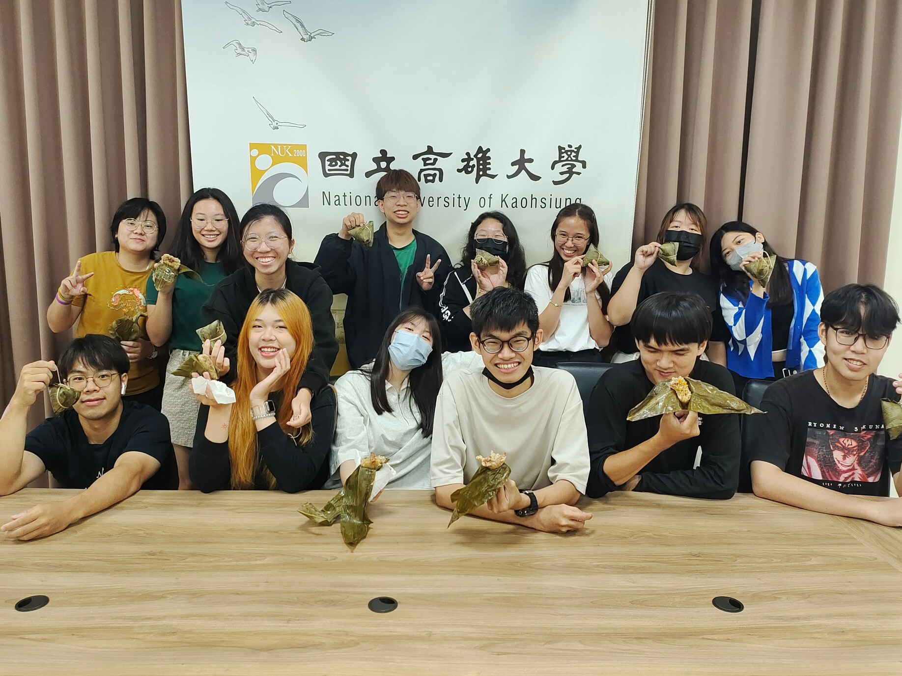 The Office of International Affairs of NUK prepared delicious meat (and vegetarian) rice dumplings for oversea students.  001
