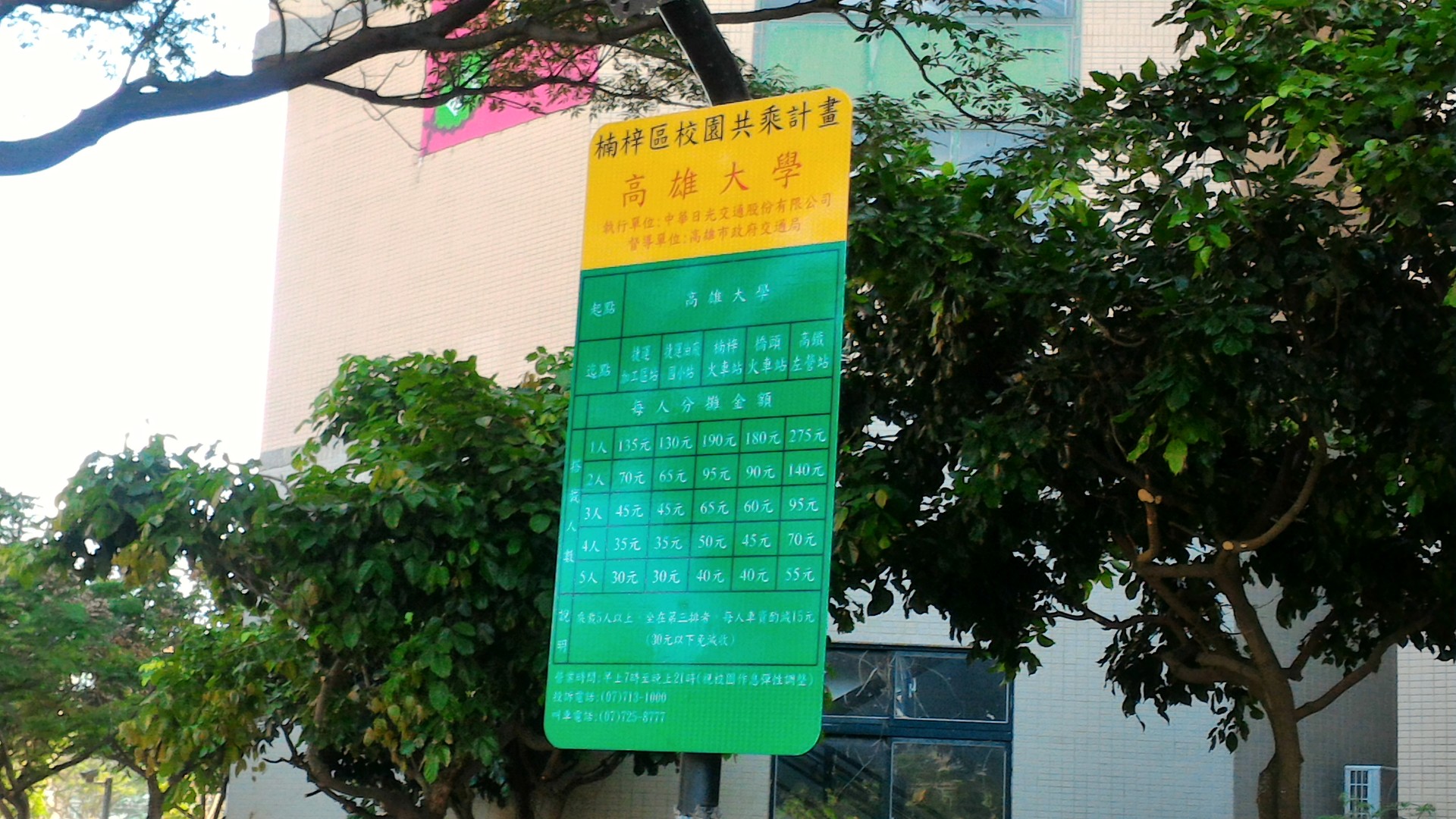 楠梓區校園共乘計畫看板圖片