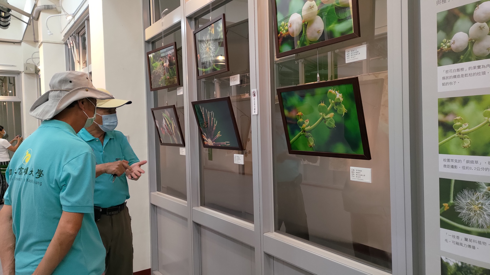 來賓參觀生態志工所拍攝之植物微距影像作品01