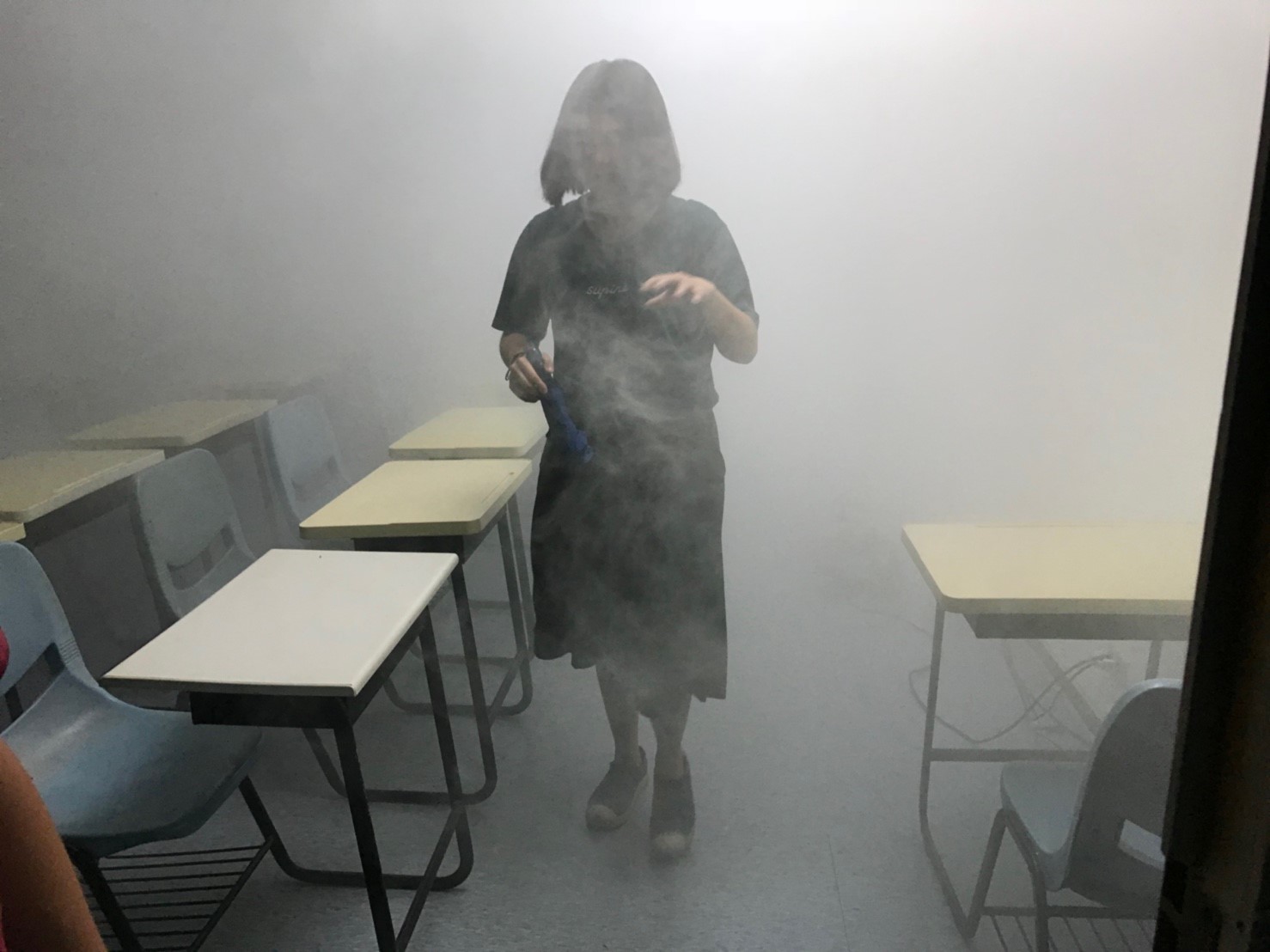 模擬火災逃生現場