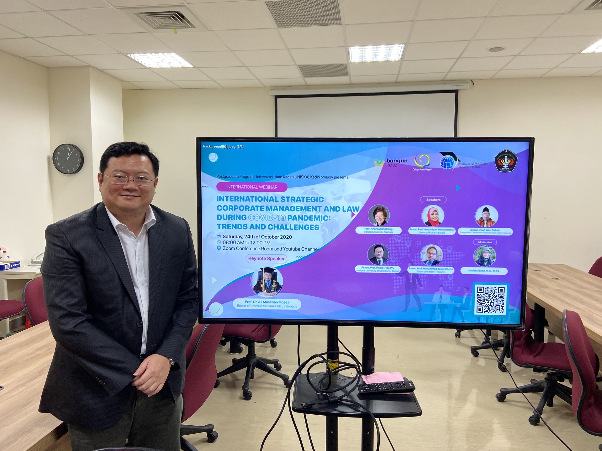高大國際長與各國分享我國防疫法律與政策