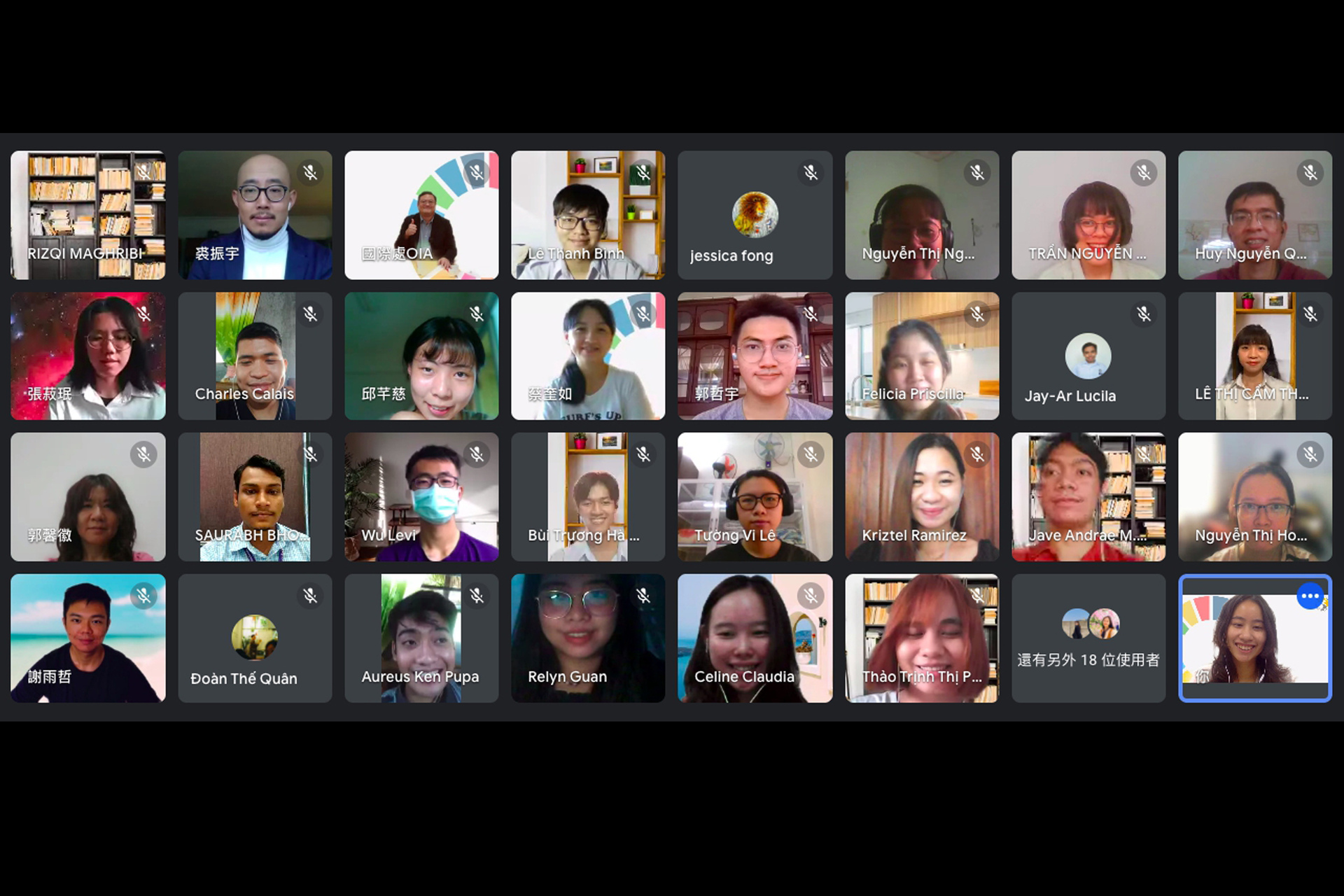 高雄大學與姊妹校合辦「2021 Internatioanl Youth Sustainability Leadership Online - SDGs Innovation Competition」。圖片