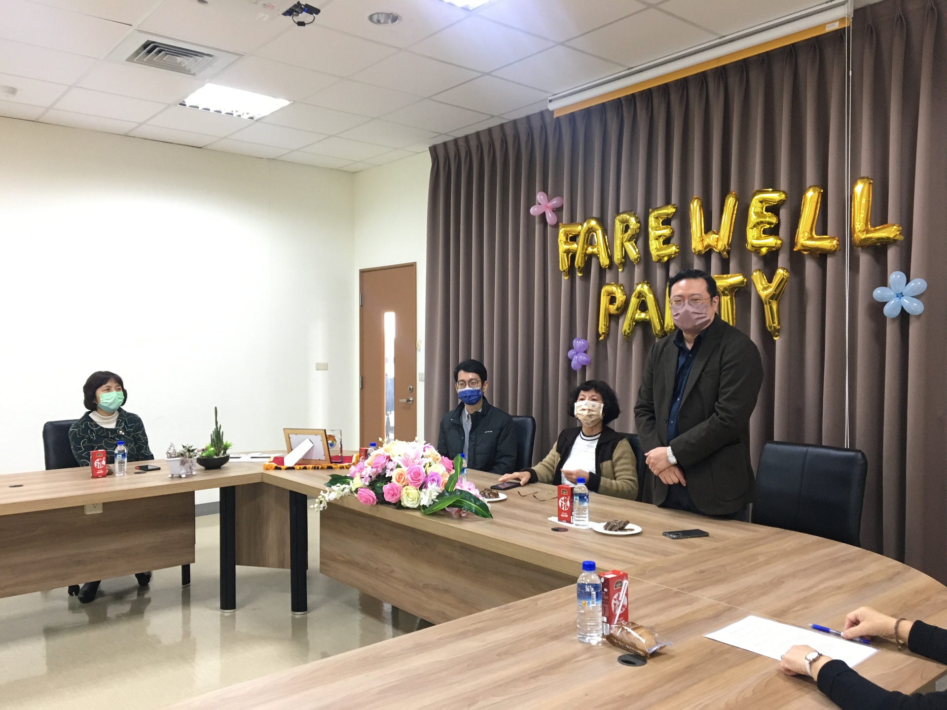 吳行浩國際長對何玉蟬組長的祝福